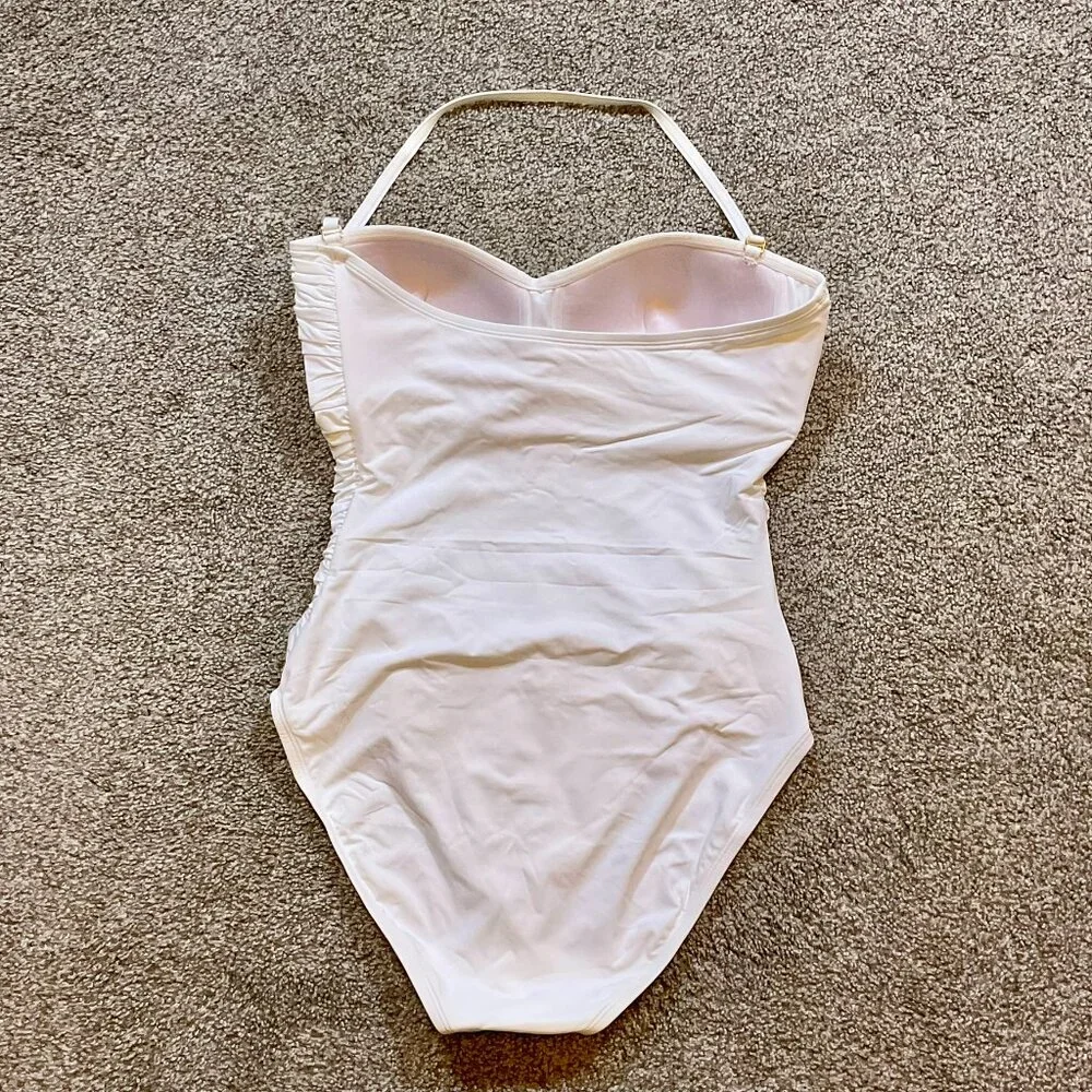 Lilly Pulitzer Flamenco One-piece Swimsuit In Resort White Size 12‎ Beach Summer